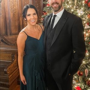 Azazie bridesmaid dress - pine, since 8